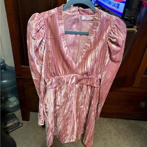 Rachel Parcell Blush Velvet Dress